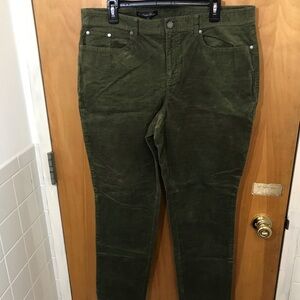 NWT BROOKS BROTHERS Women’s Olive Green Corduroy Pants sz 16
